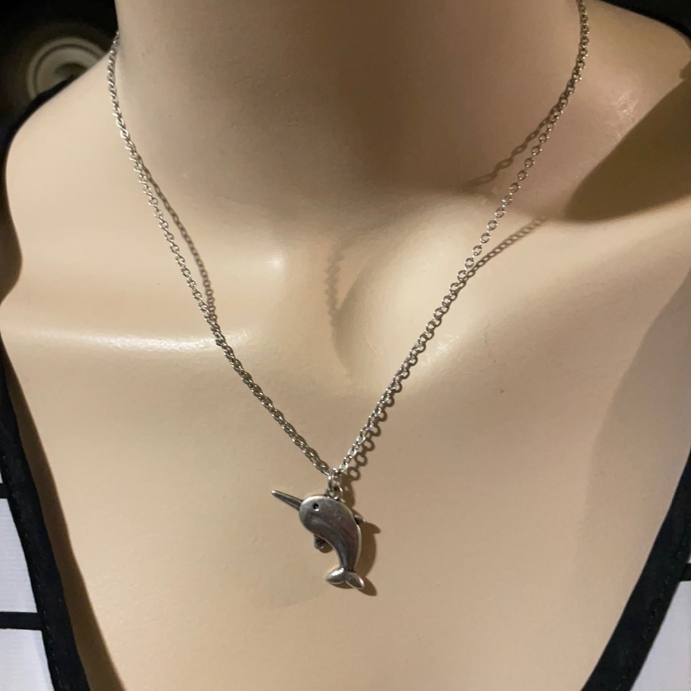COPY - Necklace with narwhal pendant.